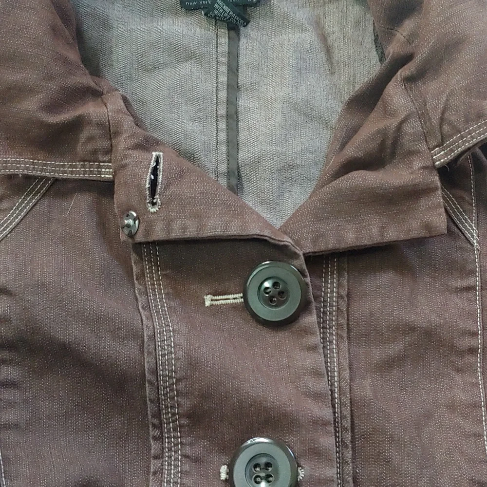 Robert Louis Y2K Chocolate Brown Belted Tench-style Shacket – Size S - Picture 3 of 6